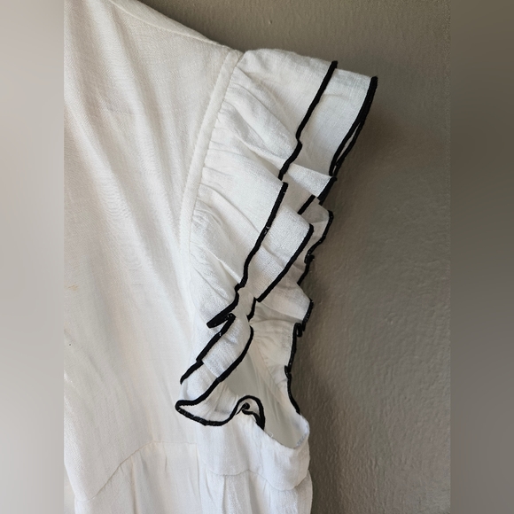 English Factory White Ruffle Swing Dress Large - Picture 4 of 9